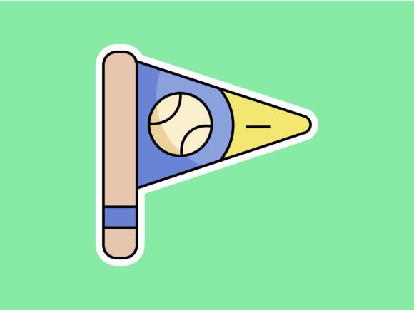 Baseball Flag Illustrations: A Versatile Asset for Designers