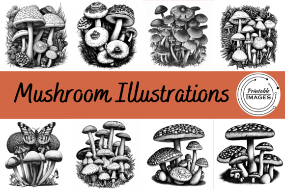 Charming Pencil Sketch Art: The Appeal of Mushroom Illustrations