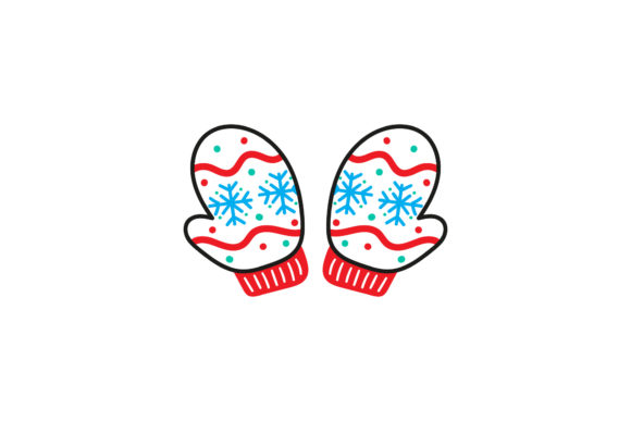 Christmas Gloves Asset Illustrations for Holiday Projects