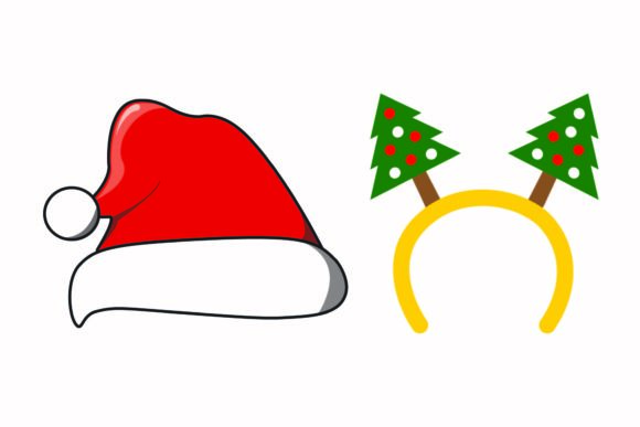 Christmas Hat Accessories Illustrations: Festive Design Assets