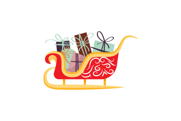 Christmas Santa's Sled Illustrations: Elevate Your Holiday Designs