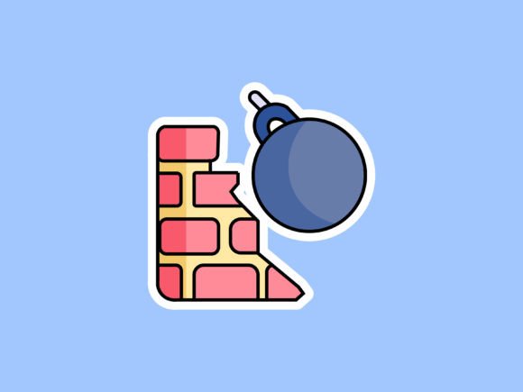 Labour Demolition Crane Illustrations: A Dynamic Design Asset