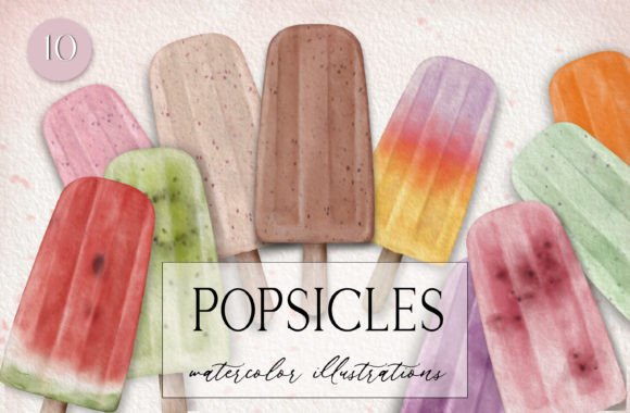 POPSICLES - Watercolor Illustrations: A Designer's Guide to Sweet Visuals