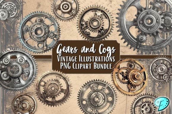 Timeless Mechanical Charm: Unlocking Vintage Gear Illustrations